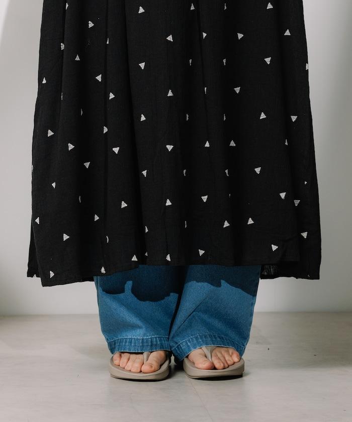 印度 幾何刺繡 女士連衣裙