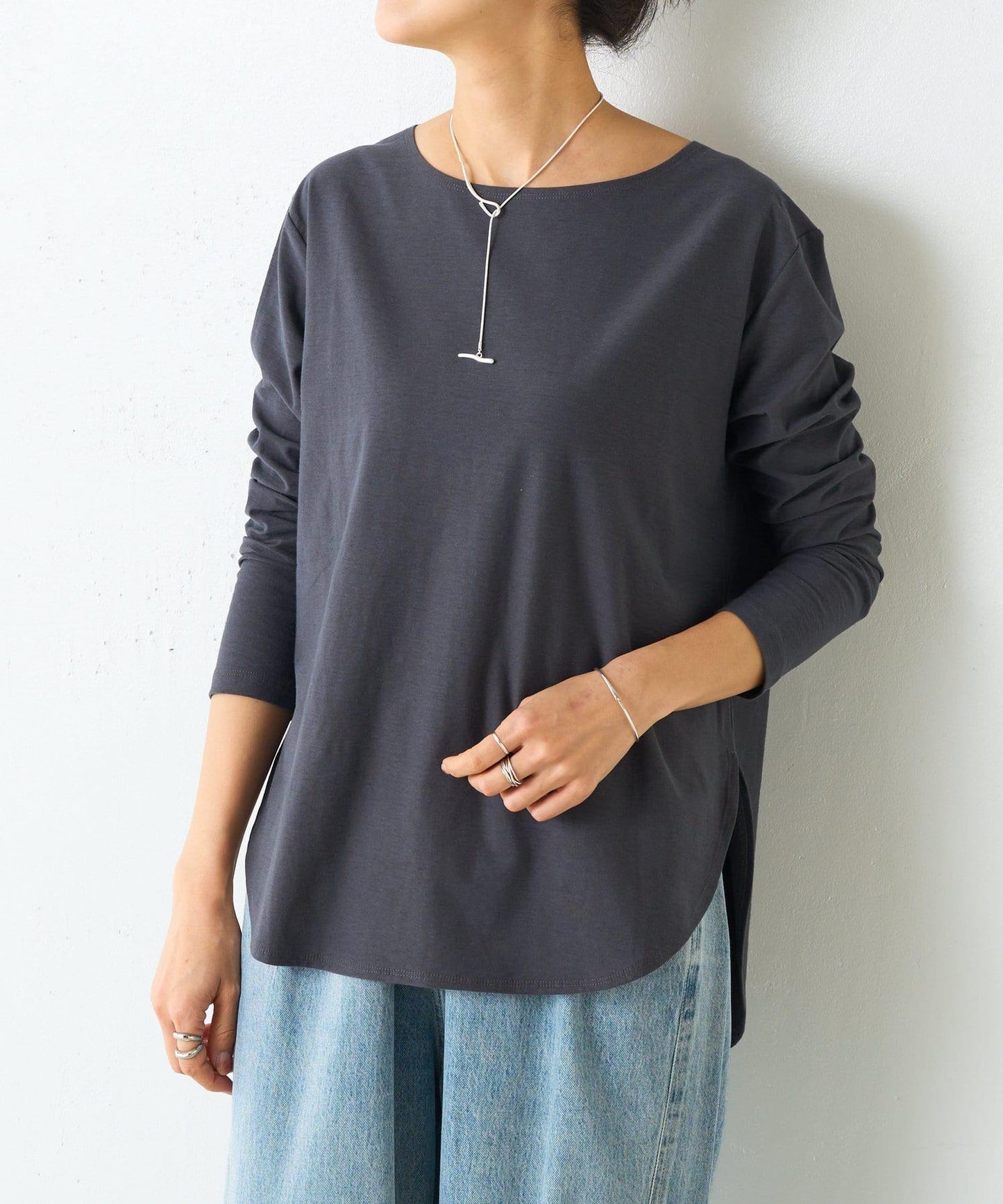 條紋純棉長袖T-shirt
