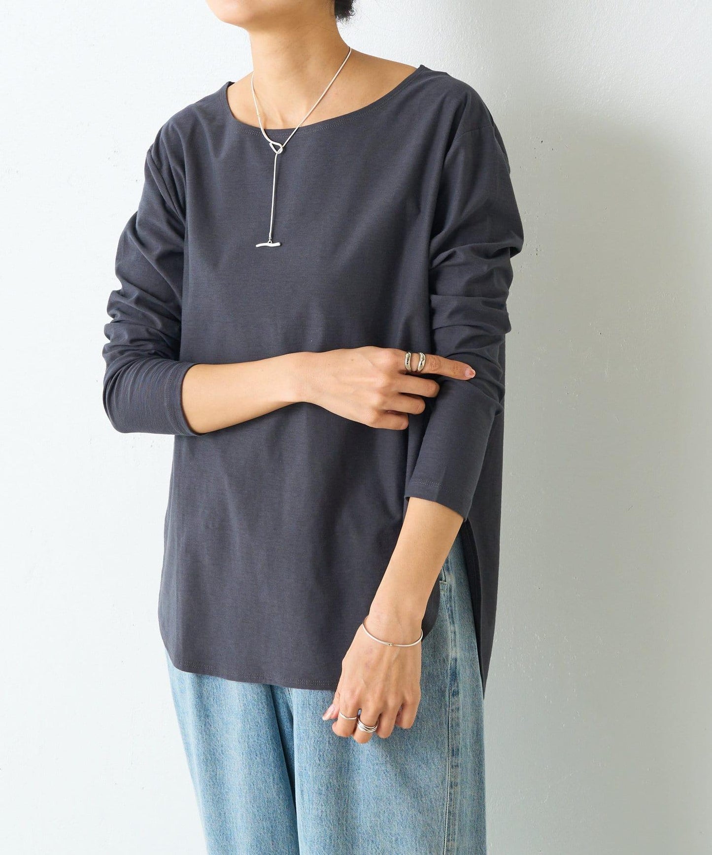 條紋純棉長袖T-shirt