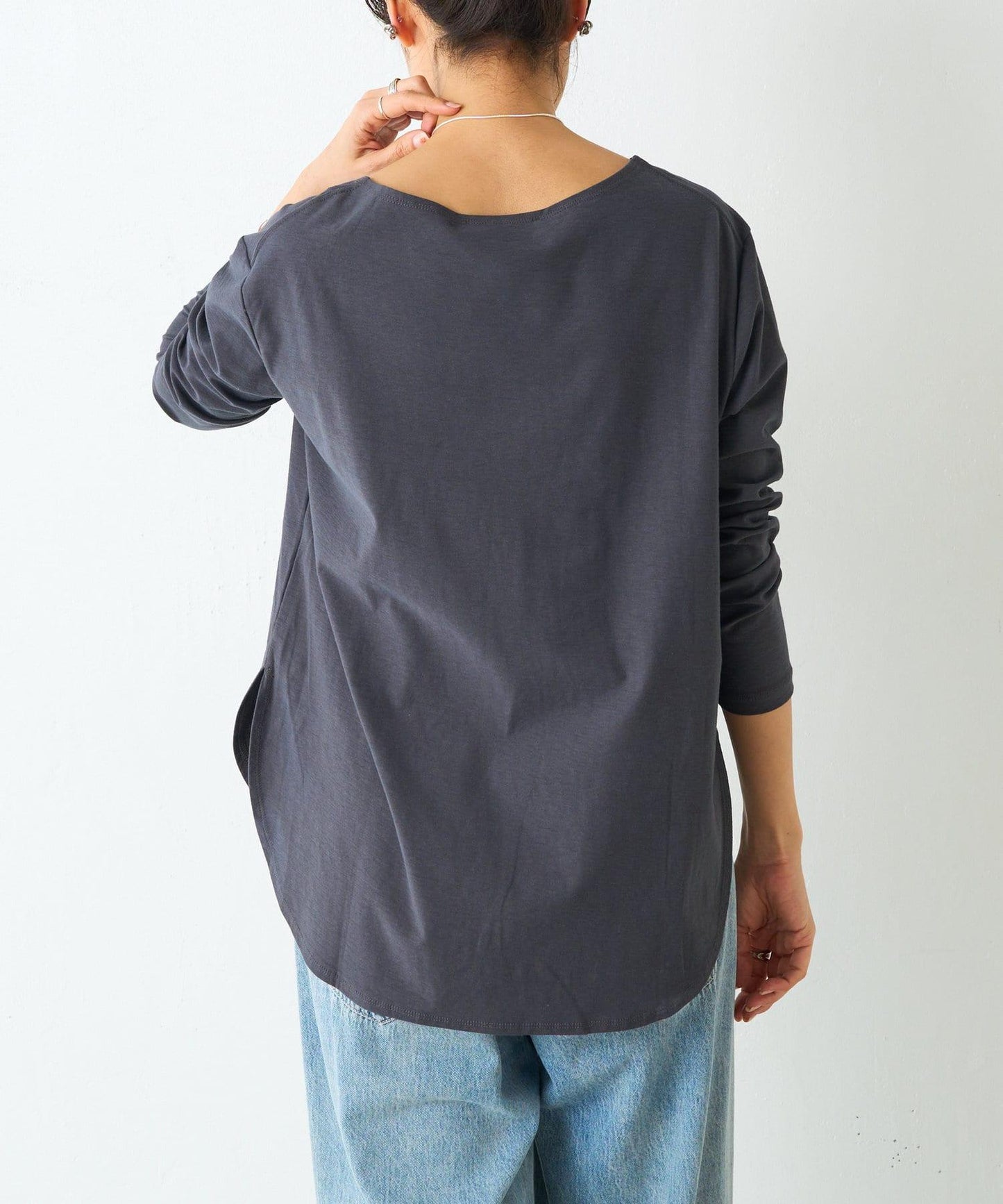 條紋純棉長袖T-shirt