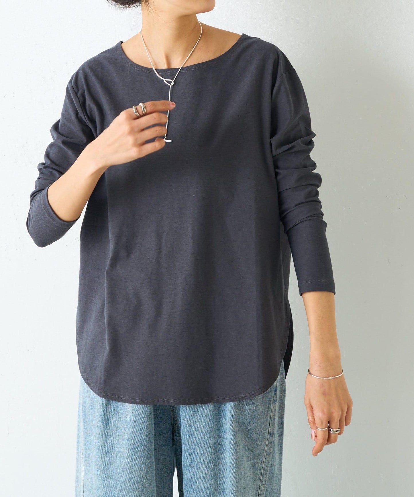 條紋純棉長袖T-shirt