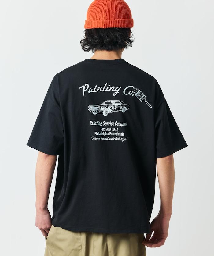 大尺寸後背印花圓領T恤 / Painting Co.