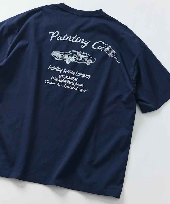 大尺寸後背印花圓領T恤 / Painting Co.