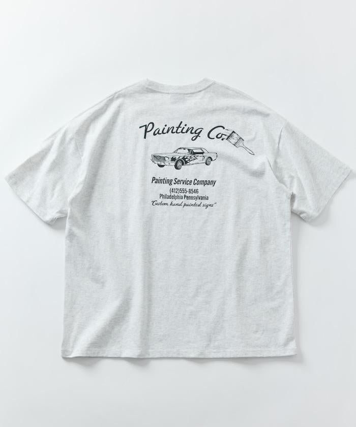 大尺寸後背印花圓領T恤 / Painting Co.