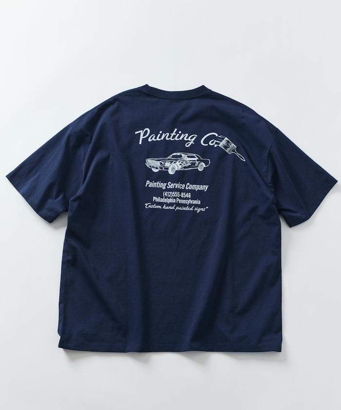 大尺寸後背印花圓領T恤 / Painting Co.