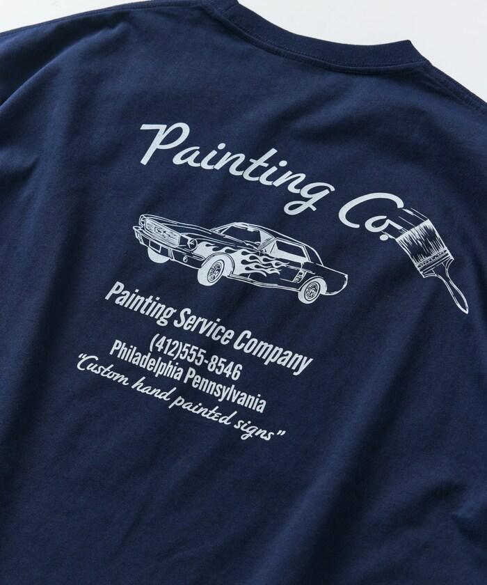 大尺寸後背印花圓領T恤 / Painting Co.