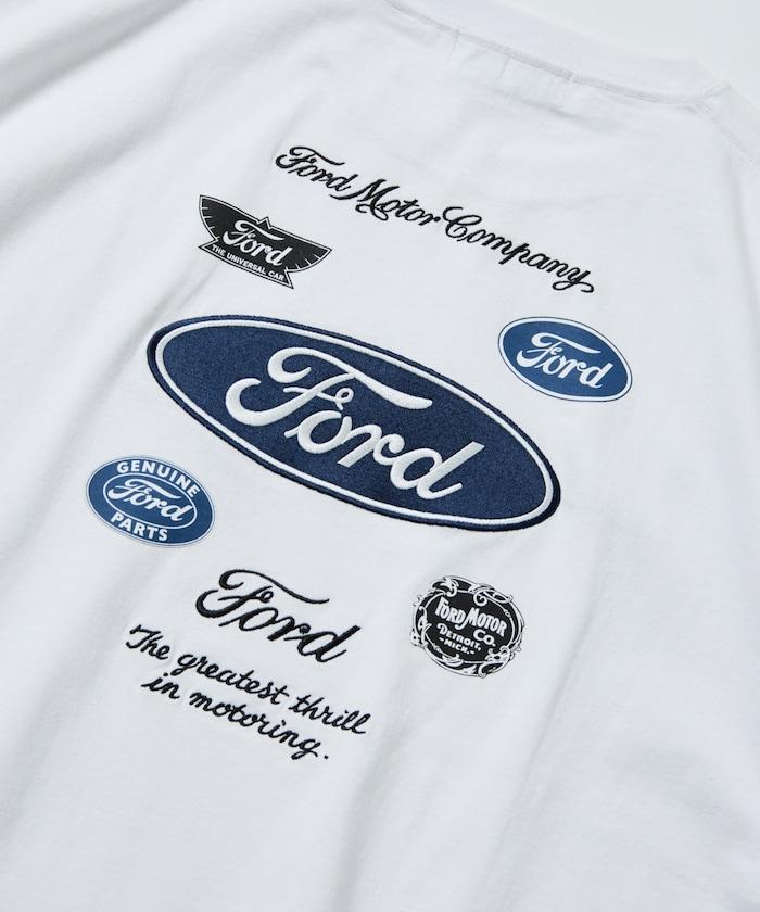聯名 Ford 後背標誌刺繡印花T恤