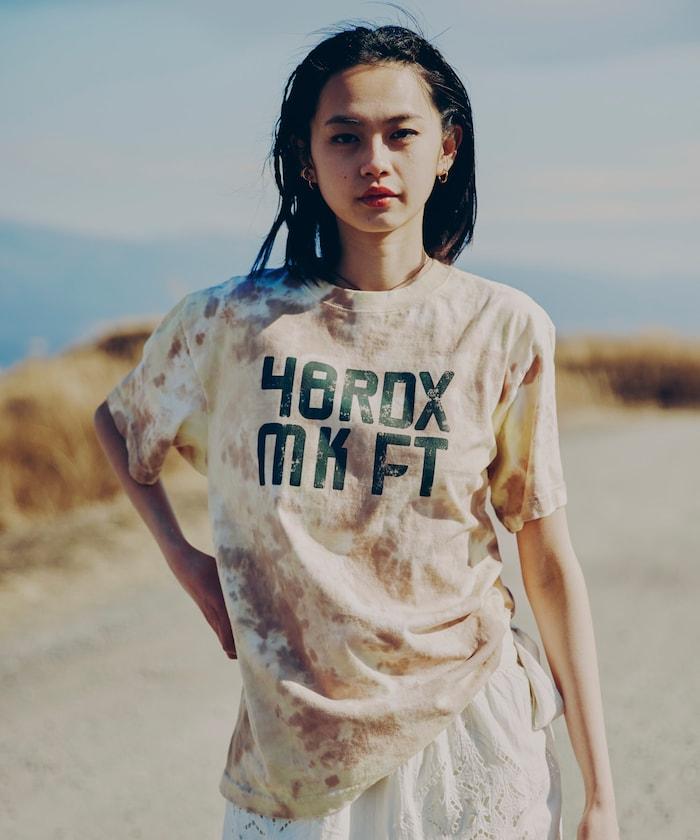 漸變印花 帶標誌的T恤