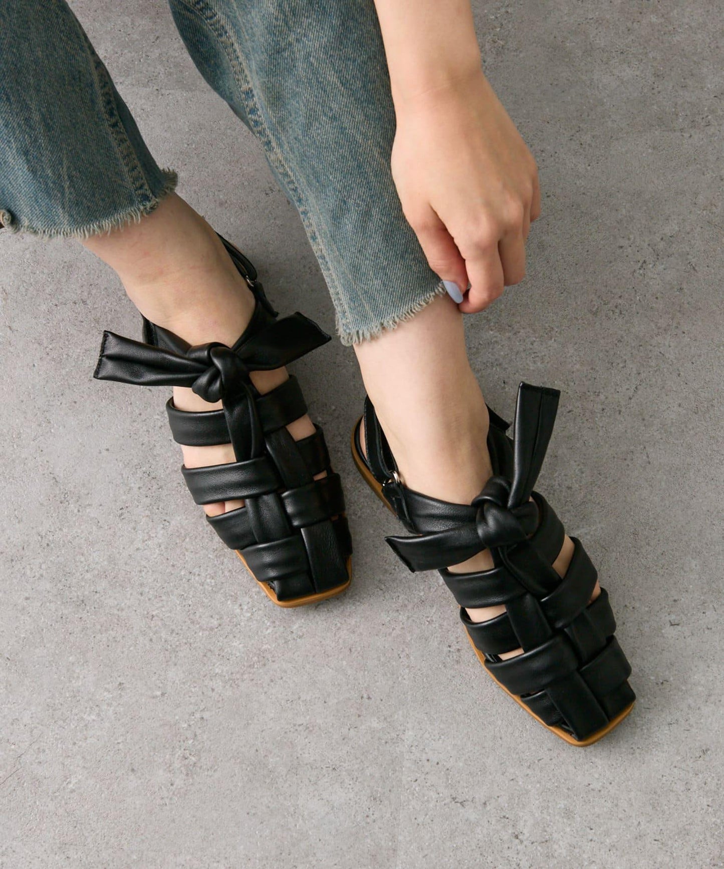 "S・M・L尺碼展開" 蝴蝶結涼鞋【SUM1 STYLE(斯密風格)】