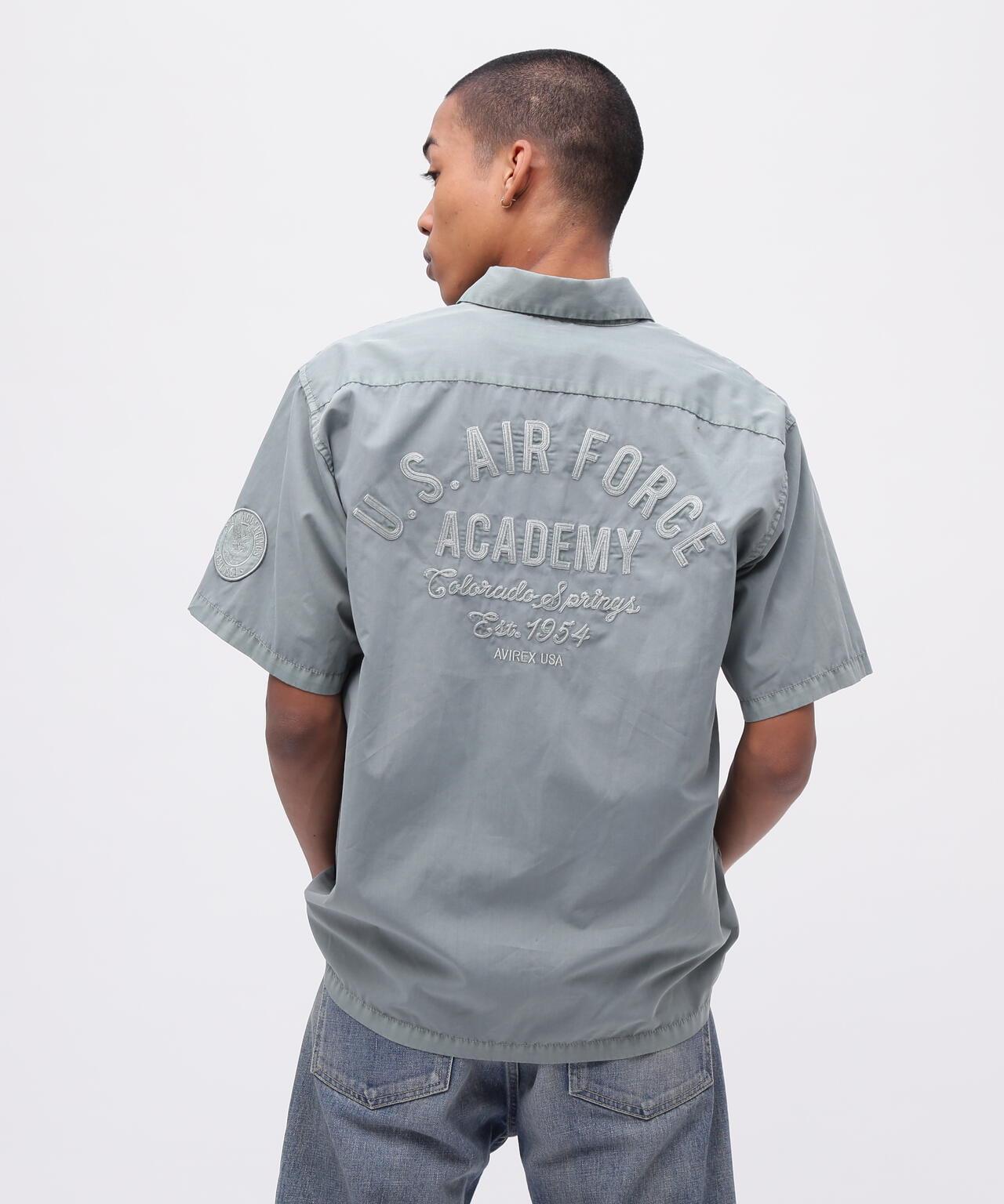 褪色工裝襯衫 "USAFA" / 褪色 短袖工裝襯衫 / AVIREX / 阿維雷克斯
