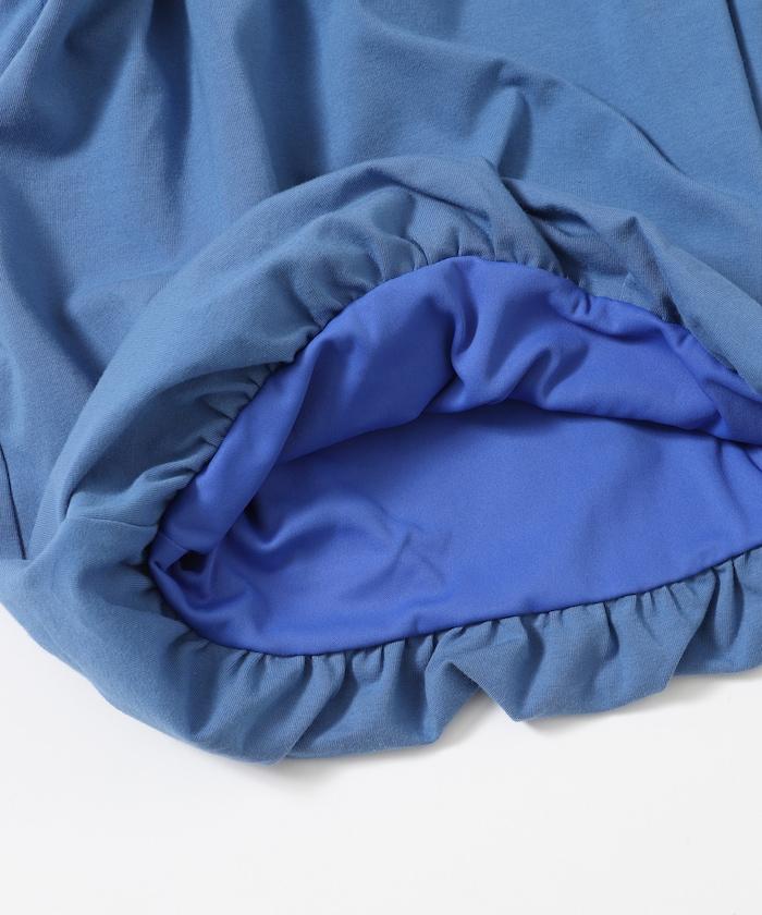 有機棉束褶垂墜上衣 / 法式短袖T恤 / 袖帶