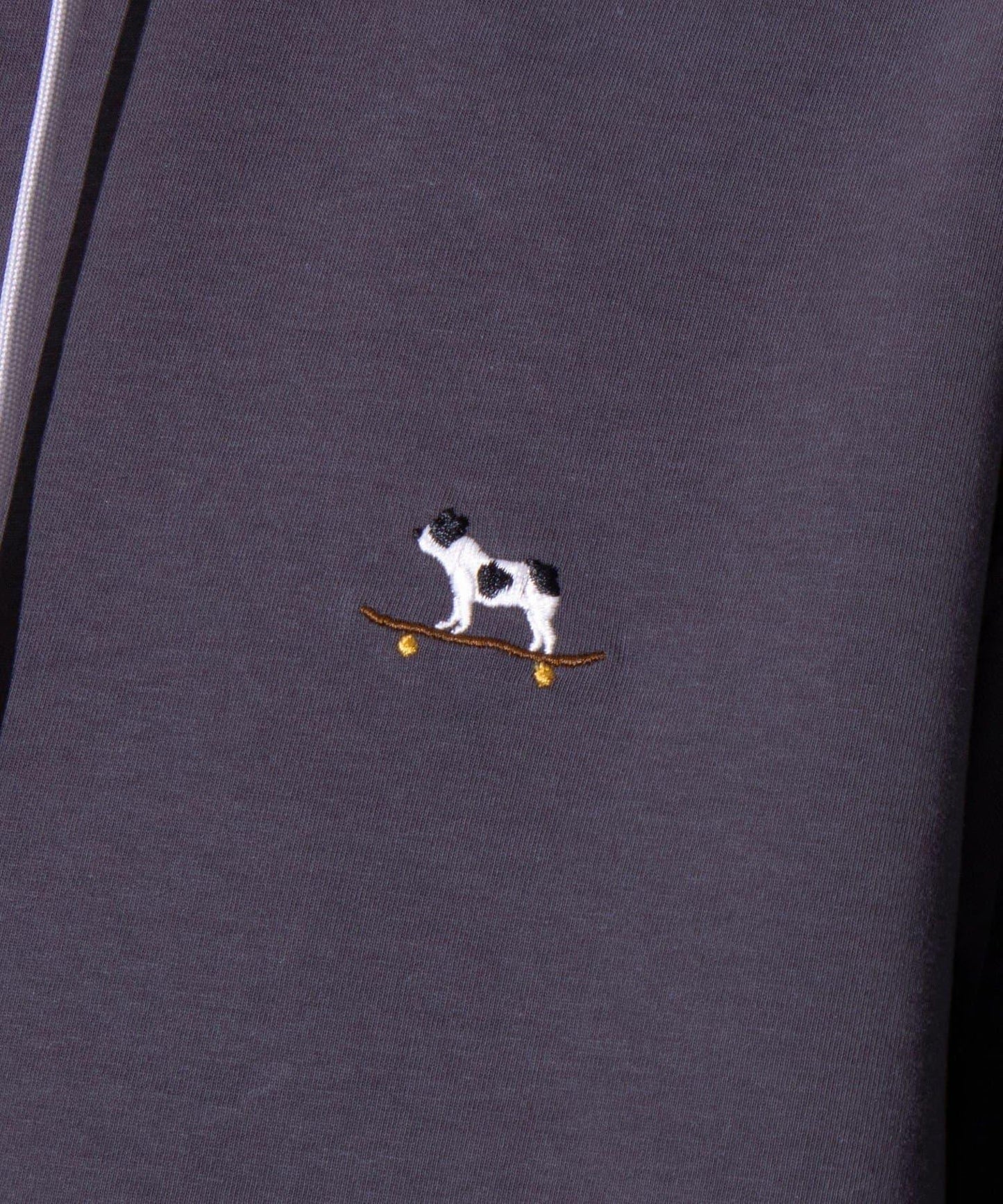 【GLOSTER】法國鬥牛犬刺繡 紙箱雙色帽T恤 連帽衫
