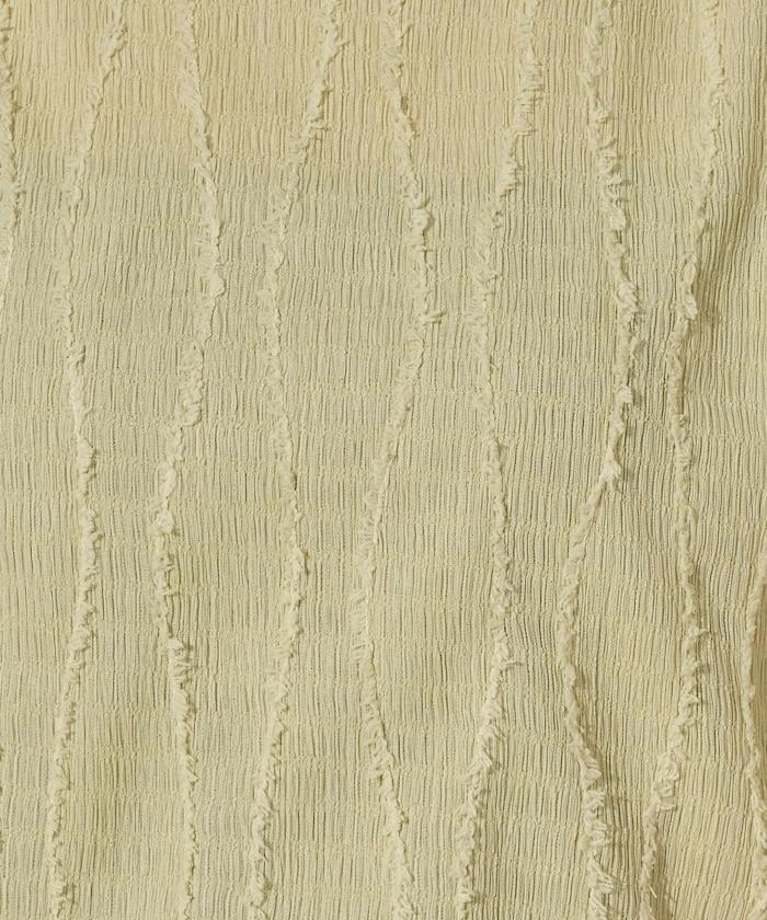 流蘇條紋提花短袖T恤