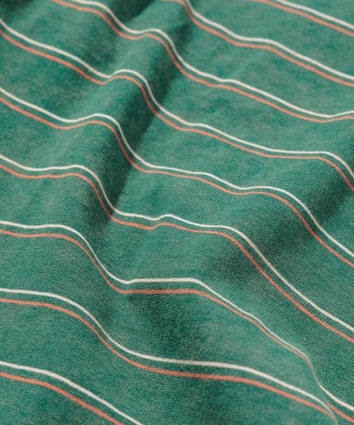 漸變印花 可反穿 圓領 條紋T恤