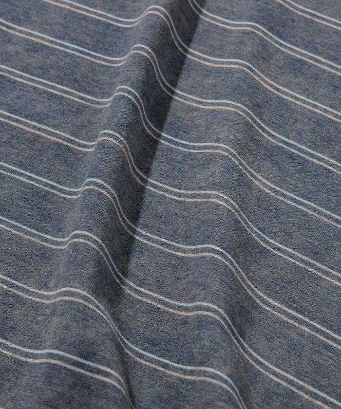 漸變印花 可反穿 圓領 條紋T恤