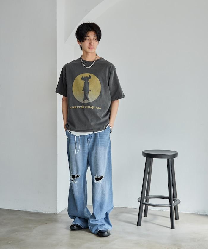 寬鬆破洞牛仔褲