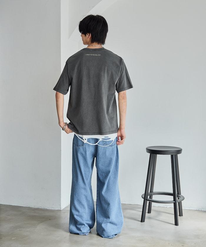 寬鬆破洞牛仔褲