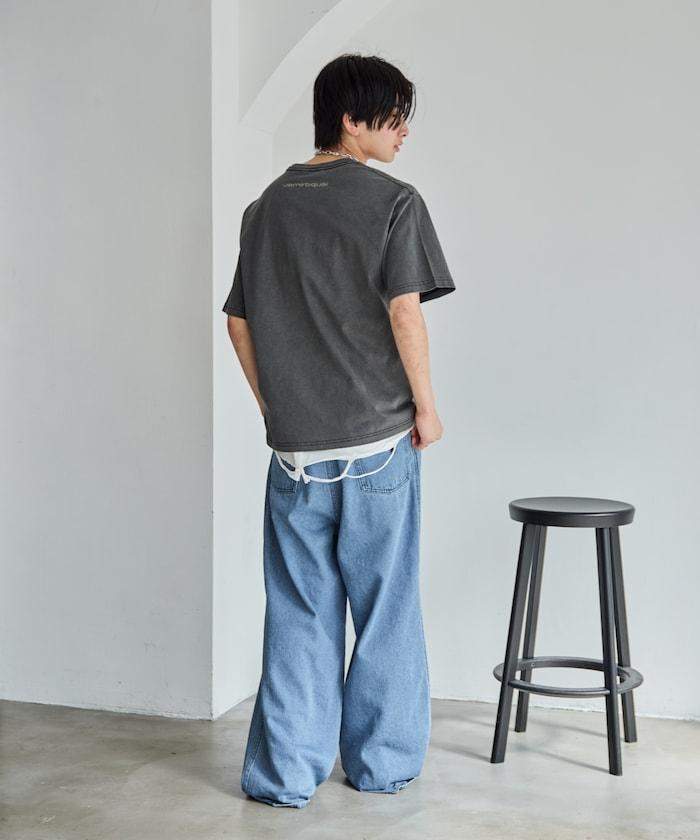 寬鬆破洞牛仔褲