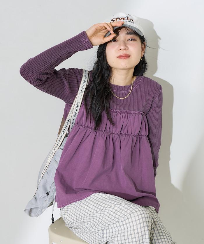 軍裝風連帽領顏料T-shirt