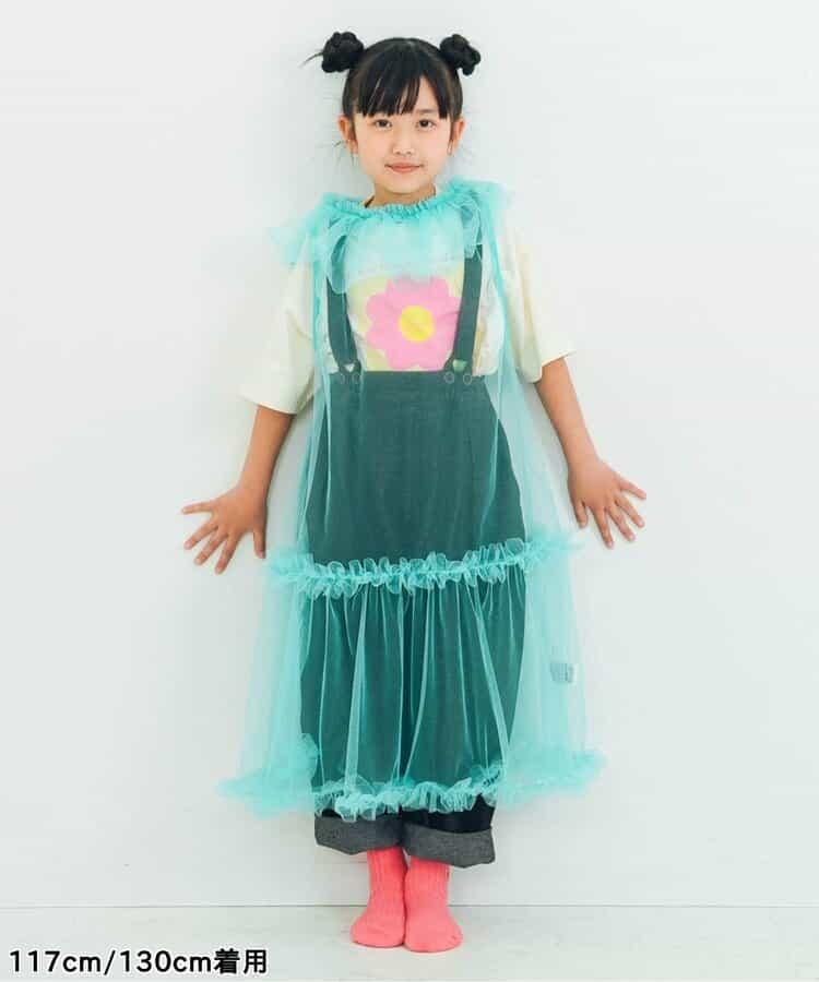 【連衣裙】蕾絲褶邊疊層蕾絲連衣裙