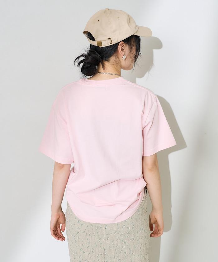 女孩子照片海灘拱形logo T恤