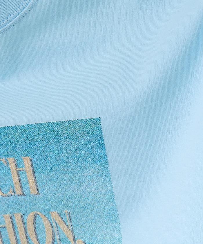 女孩子海灘照片印花T恤