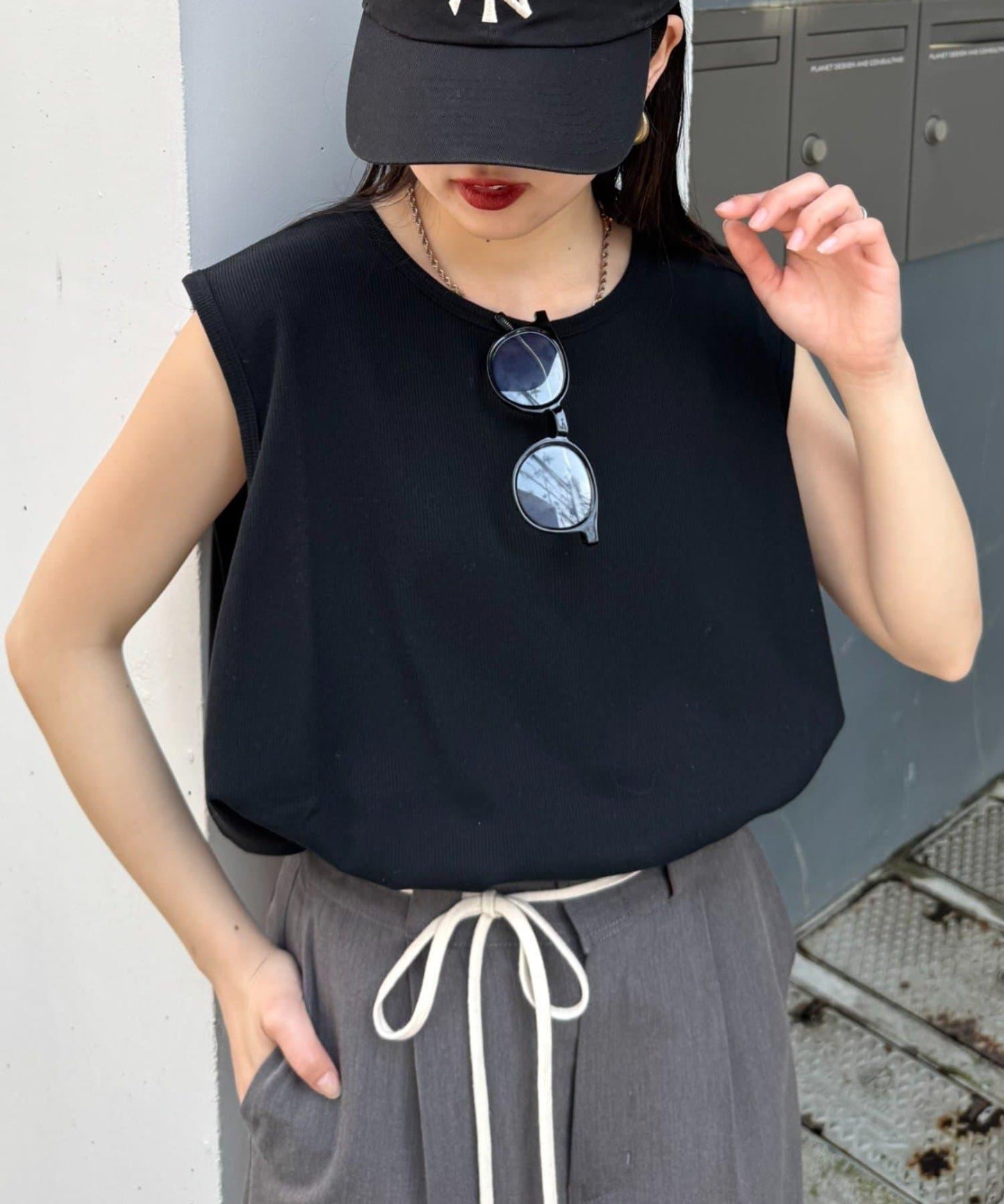 【男女通用】接觸冷感條紋無袖背心