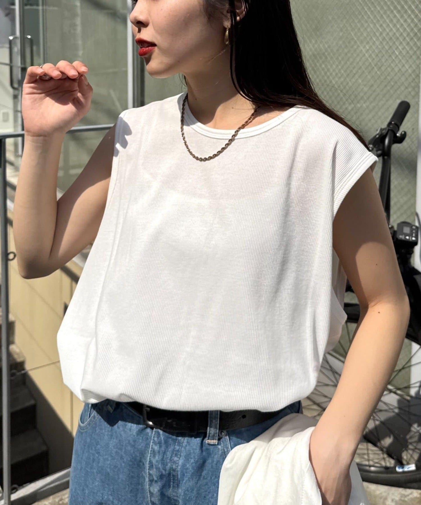 【男女通用】接觸冷感條紋無袖背心