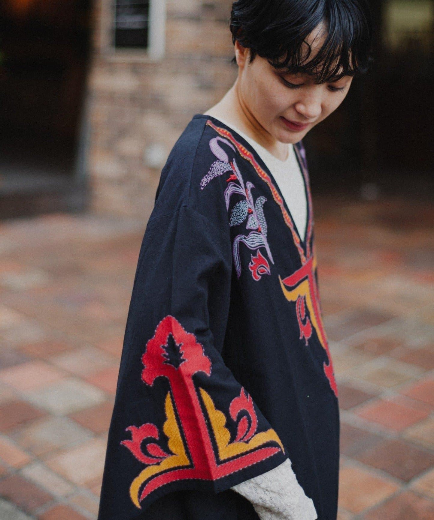 【aguni】刺繡I型連衣裙