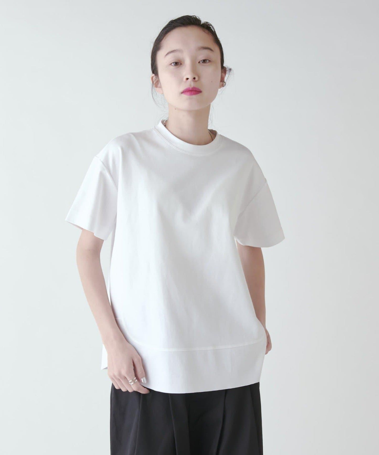 下襬拼接套頭衫