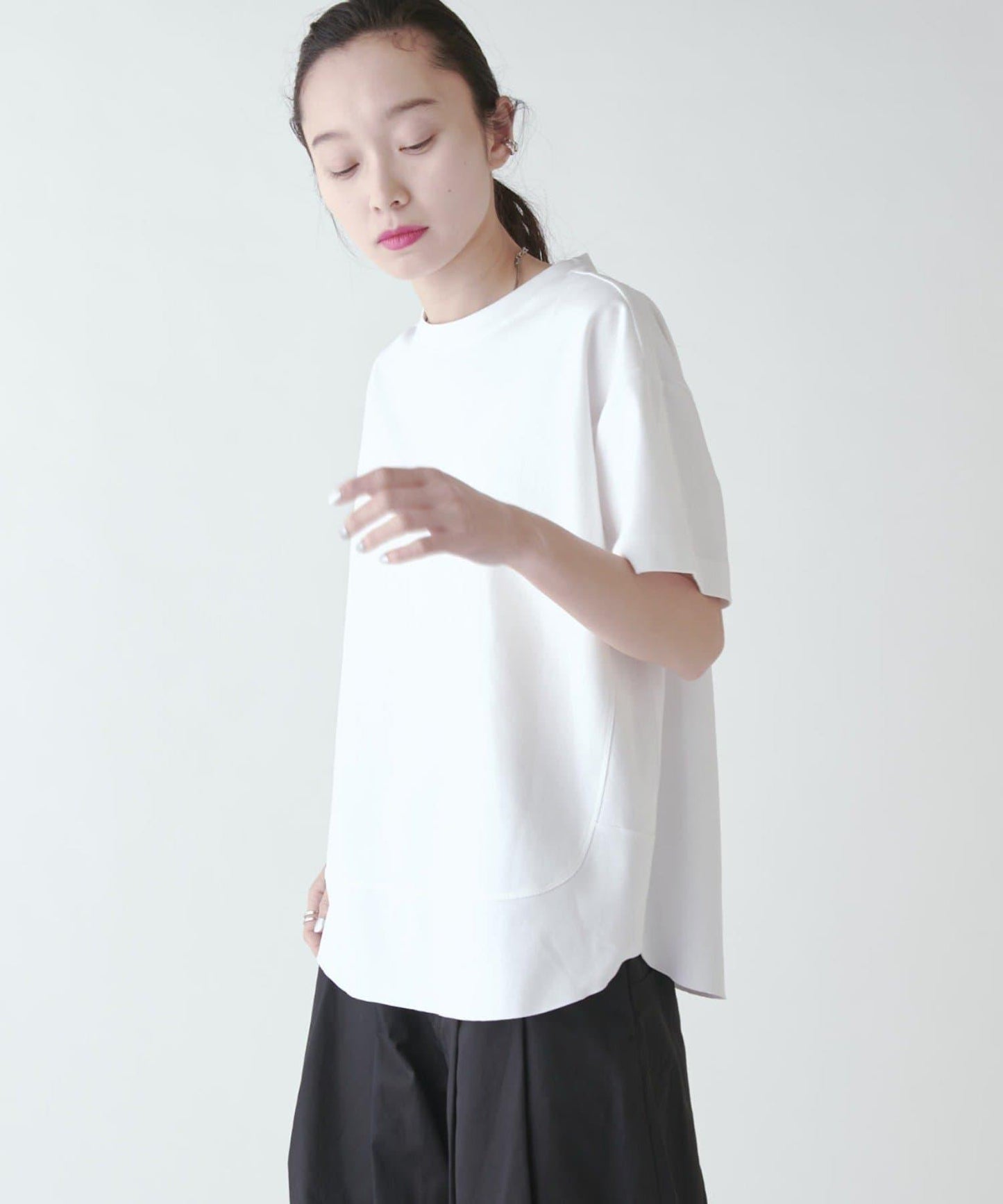 下襬拼接套頭衫
