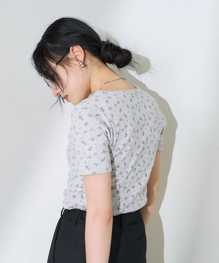 花紋針刺織物亨利T恤