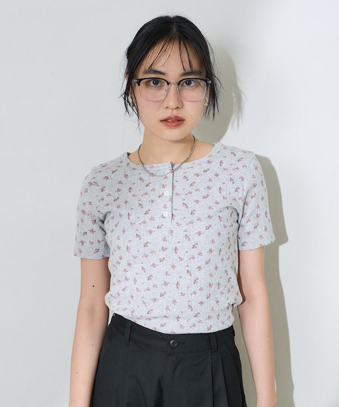 花紋針刺織物亨利T恤