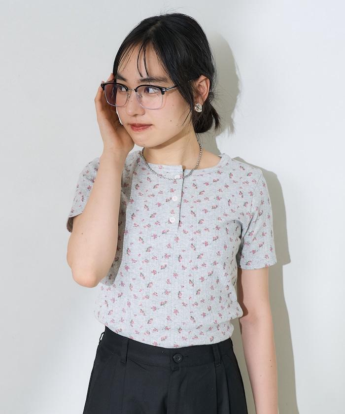 花紋針刺織物亨利T恤