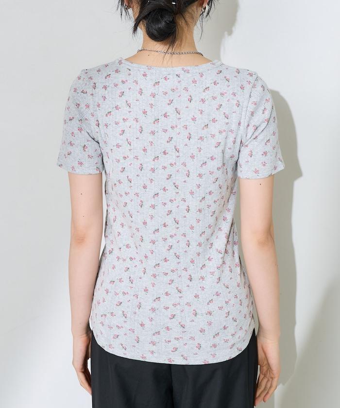 花紋針刺織物亨利T恤