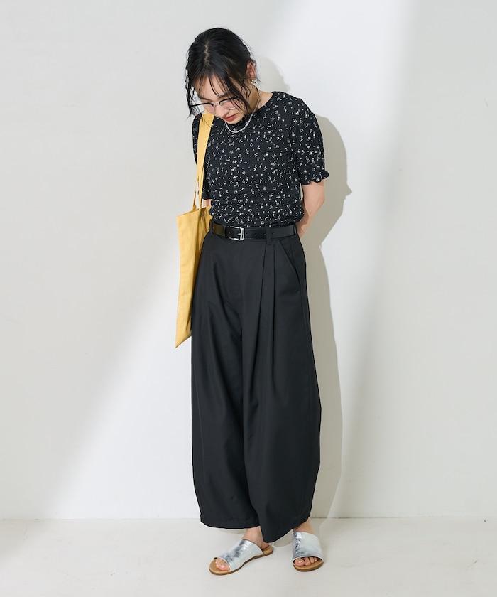 花紋 彈力 短袖上衣