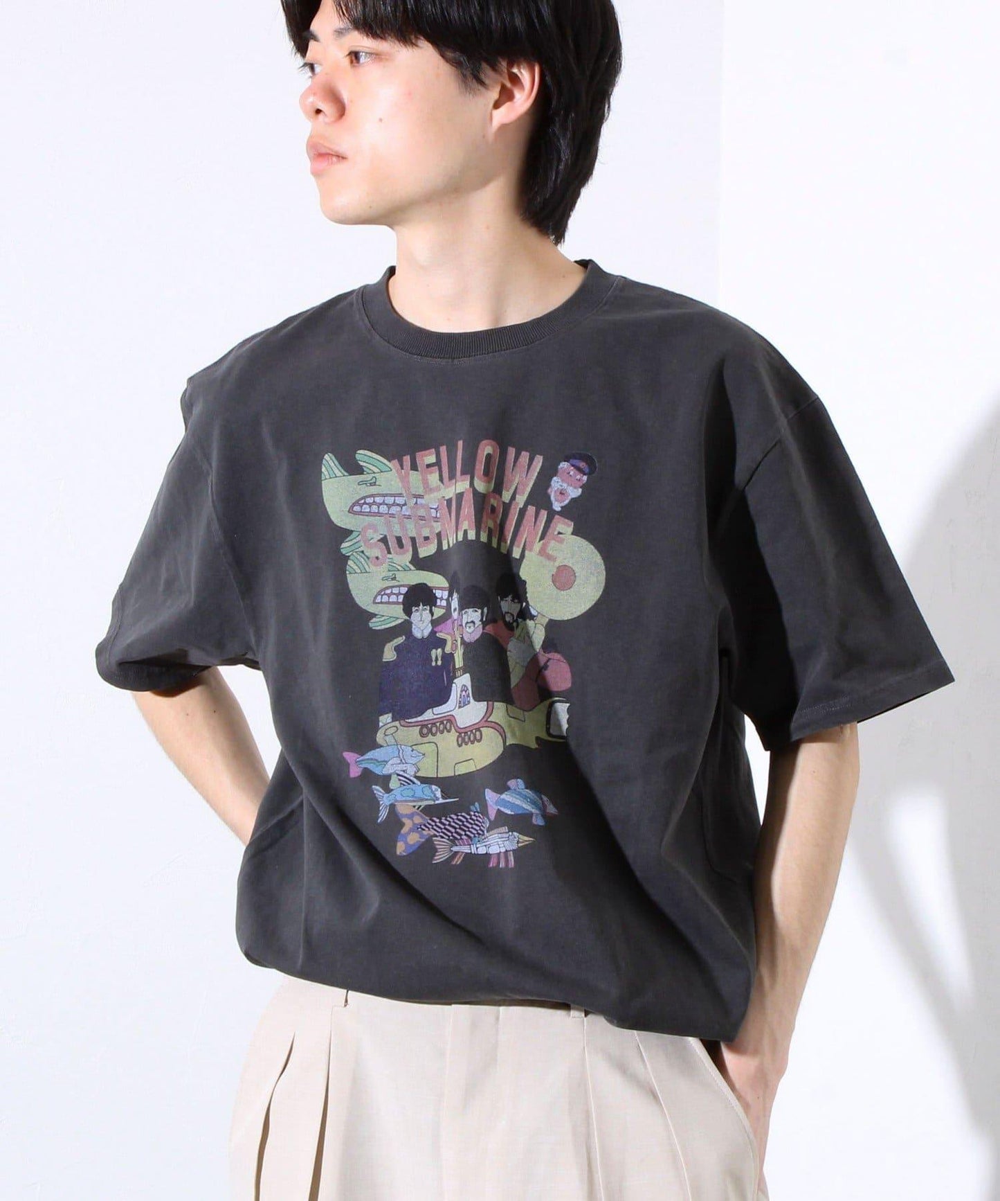 【JUNKSOUL】甲殼蟲黃色潛水艇印花T-shirt