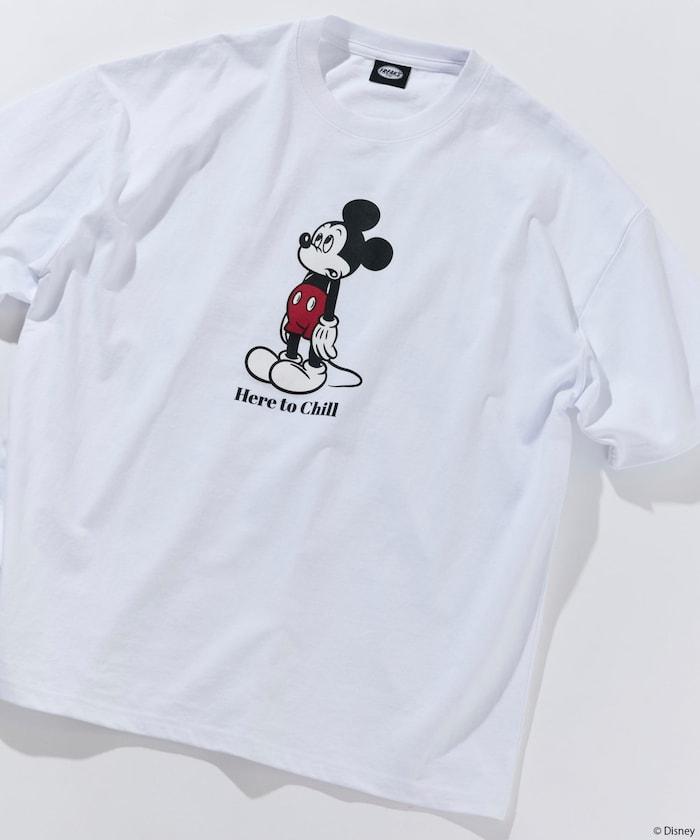 DISNEY 《迪士尼》/米奇老鼠/ 聯名 大號剪影 雙面印花T恤/Chill 【限定推出】