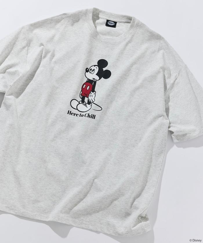 DISNEY 《迪士尼》/米奇老鼠/ 聯名 大號剪影 雙面印花T恤/Chill 【限定推出】