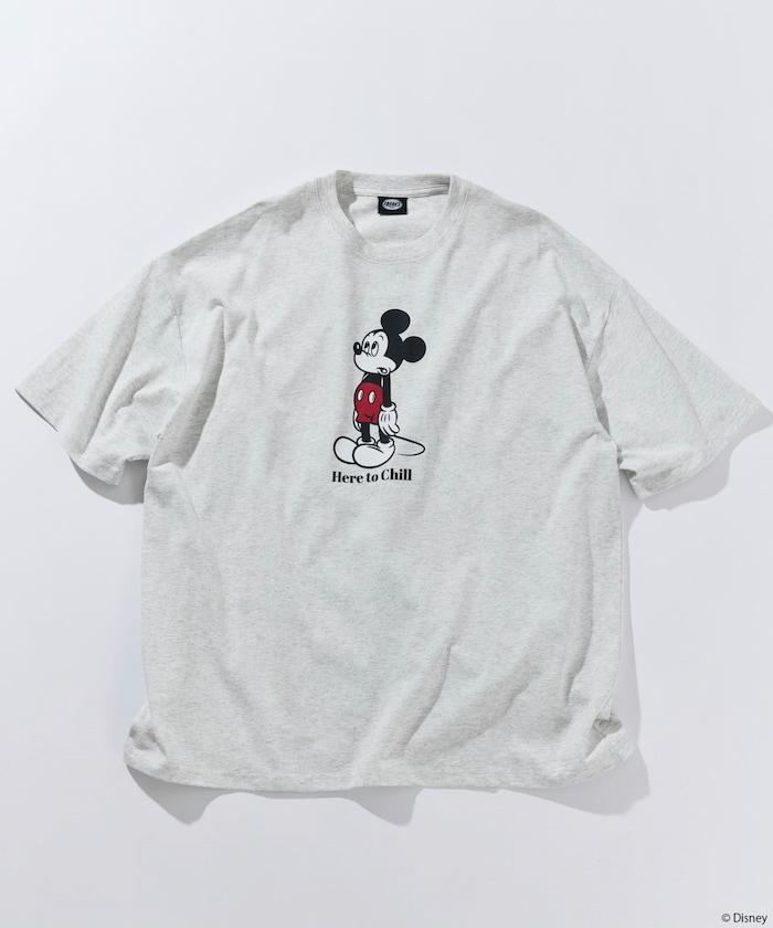 DISNEY 《迪士尼》/米奇老鼠/ 聯名 大號剪影 雙面印花T恤/Chill 【限定推出】