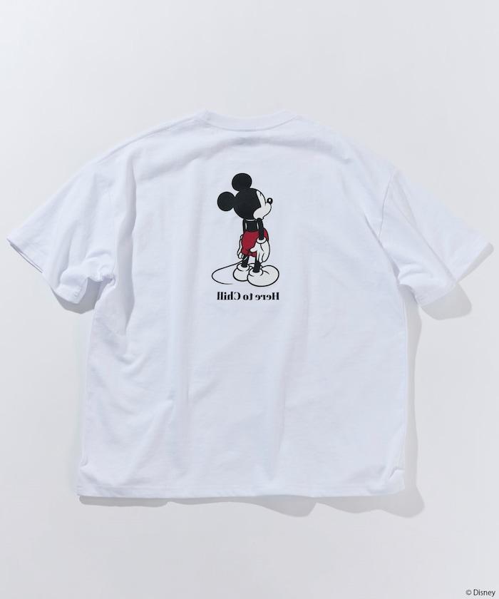 DISNEY 《迪士尼》/米奇老鼠/ 聯名 大號剪影 雙面印花T恤/Chill 【限定推出】