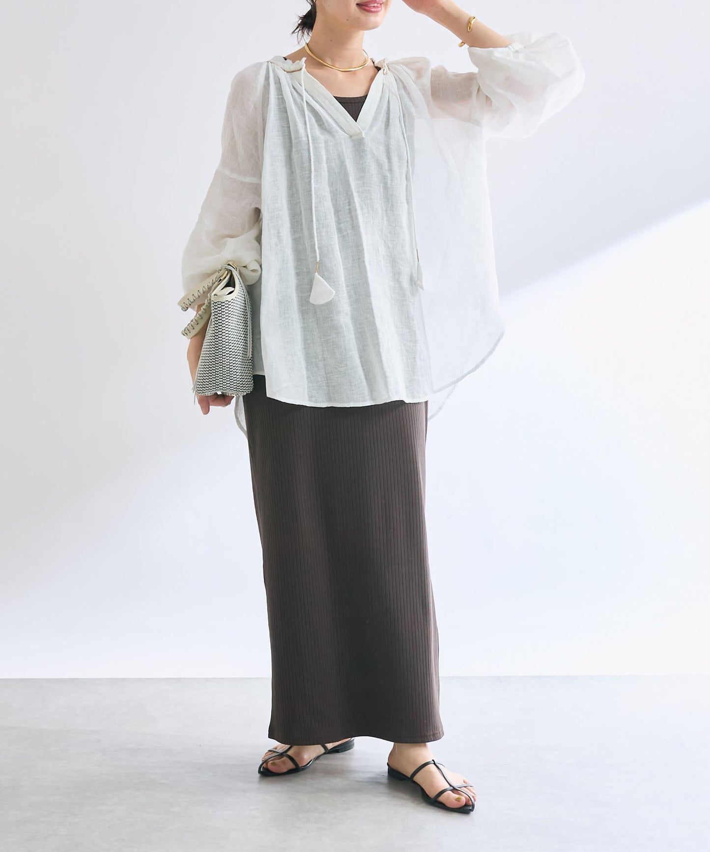 【à Nice (尼斯風)】珠片刺繡襯衫/5月下旬發貨預定
