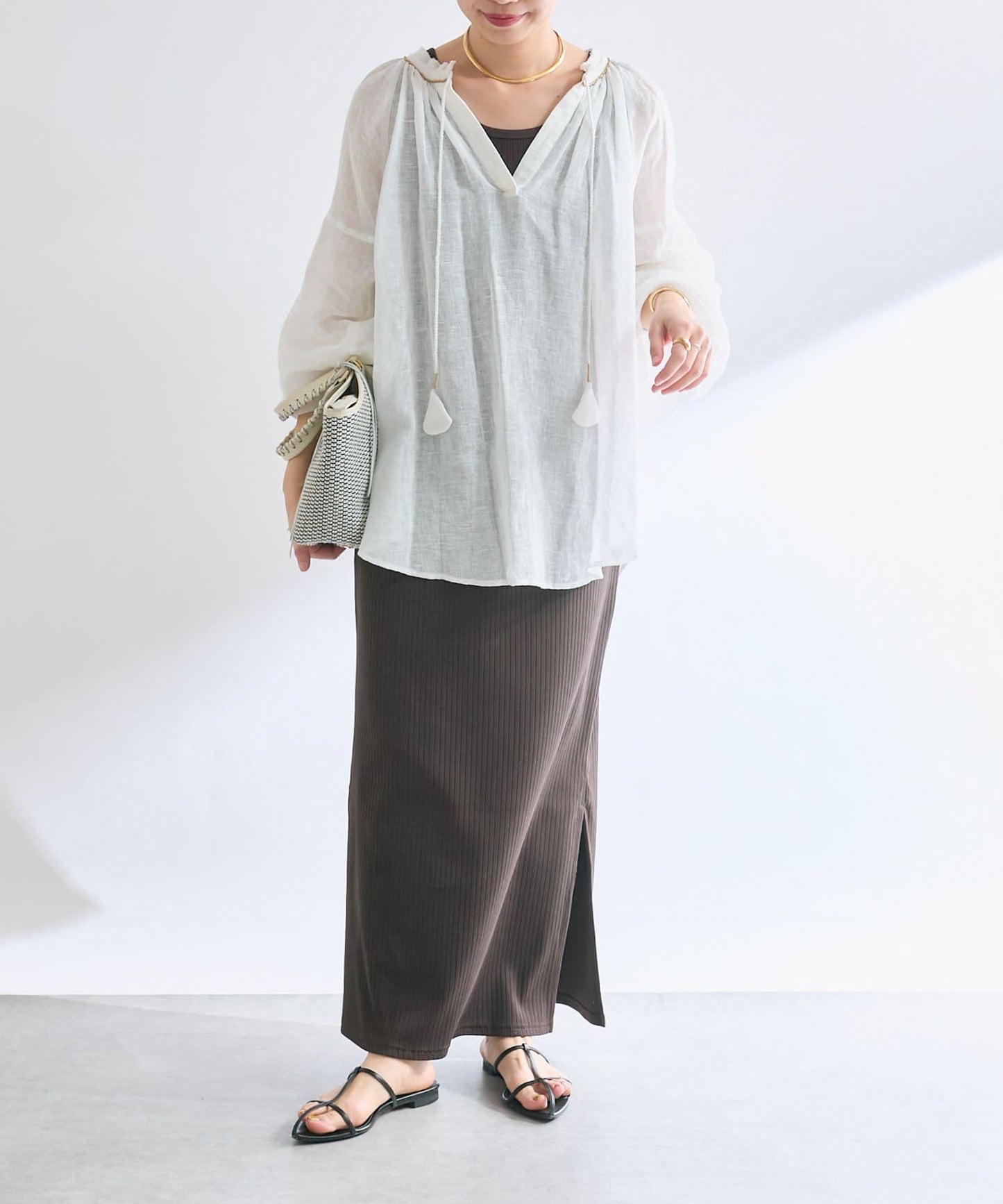 【à Nice (尼斯風)】珠片刺繡襯衫/5月下旬發貨預定
