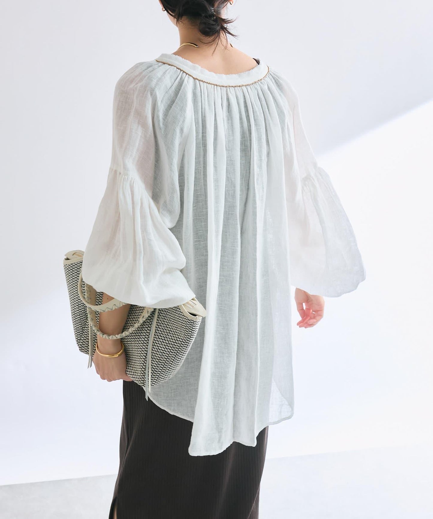 【à Nice (尼斯風)】珠片刺繡襯衫/5月下旬發貨預定