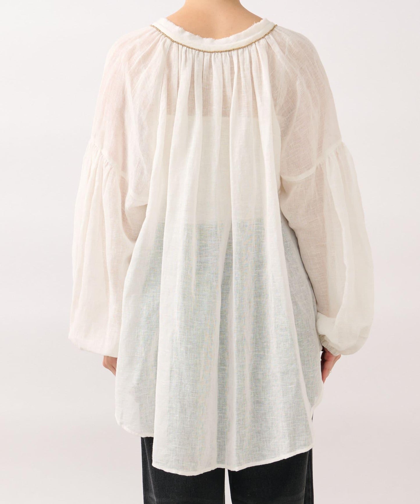 【à Nice (尼斯風)】珠片刺繡襯衫/5月下旬發貨預定