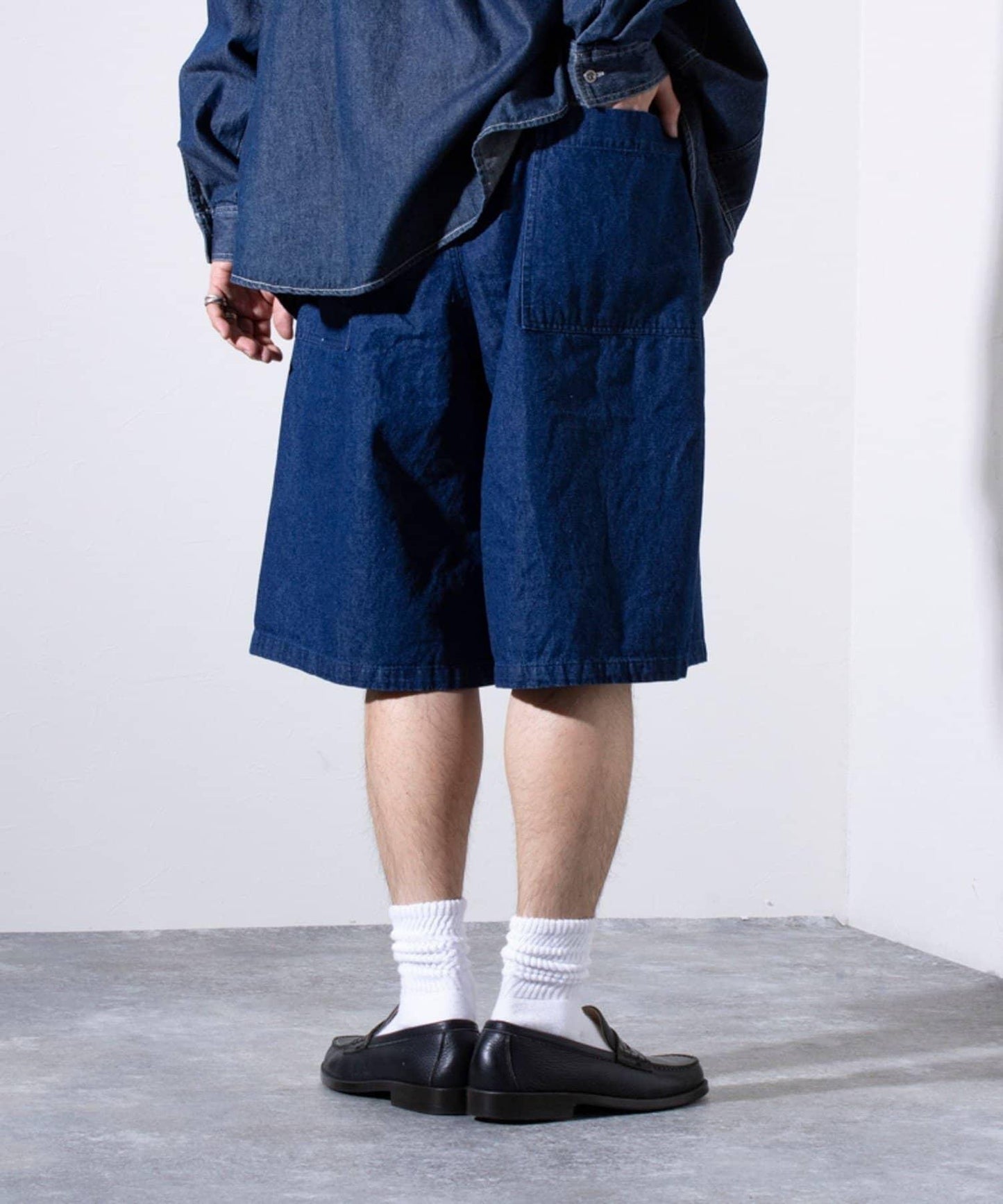 【GLOSTER/格洛斯特】8盎司牛仔布 寬鬆短褲 半褲