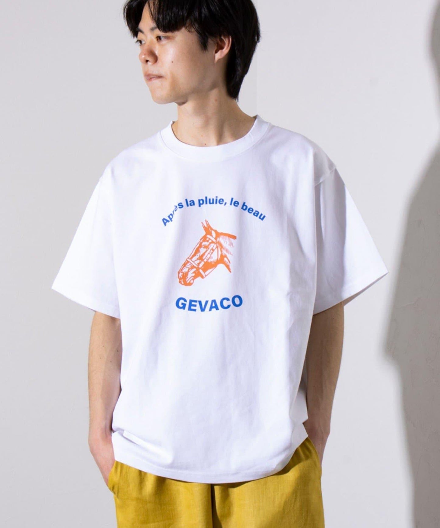 【GEVACO/ゲバコ】圖案 短袖印花 圓領T恤