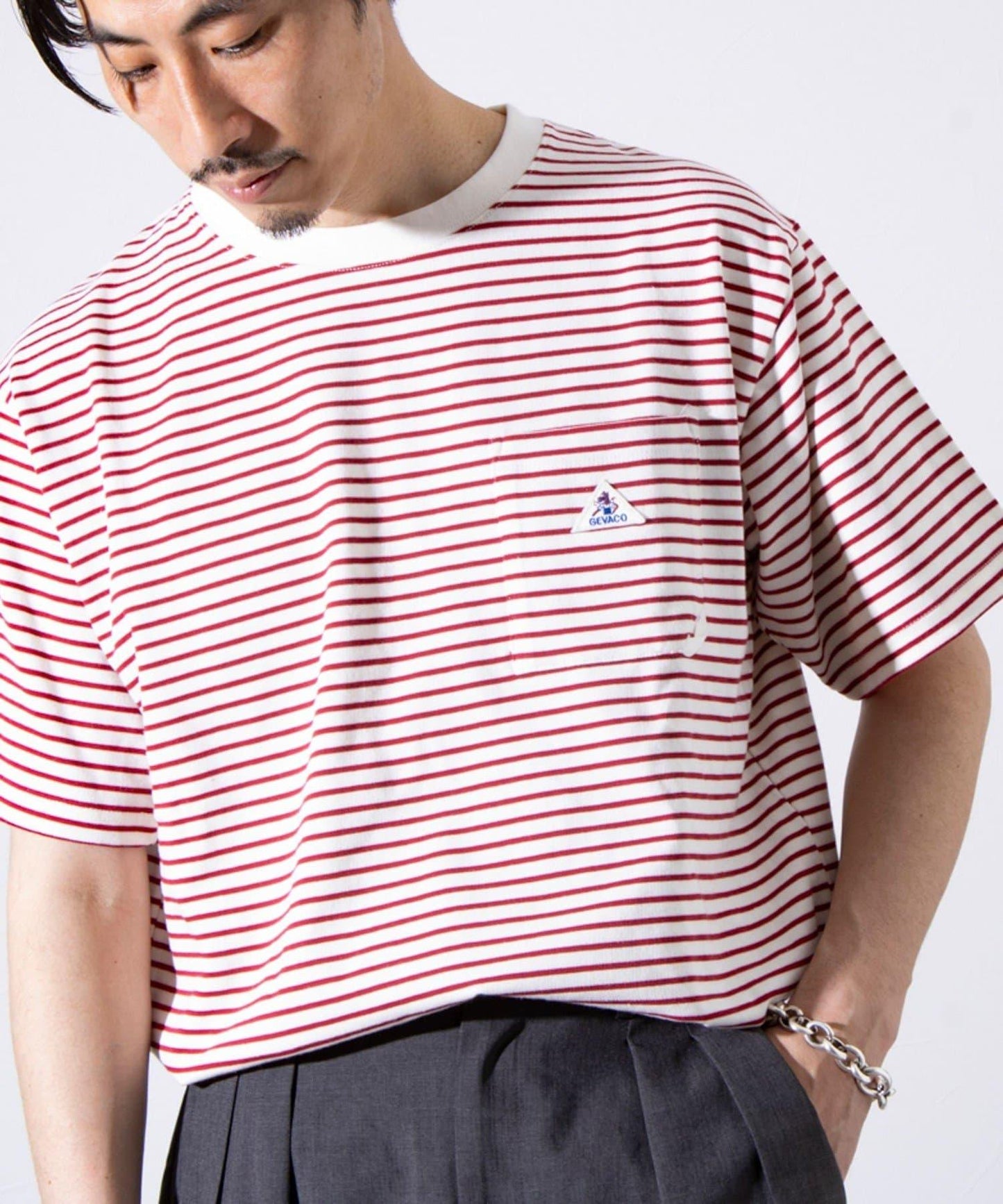 【GEVACO/蓋巴科】緊身T恤 基礎圓領 短袖T-shirt