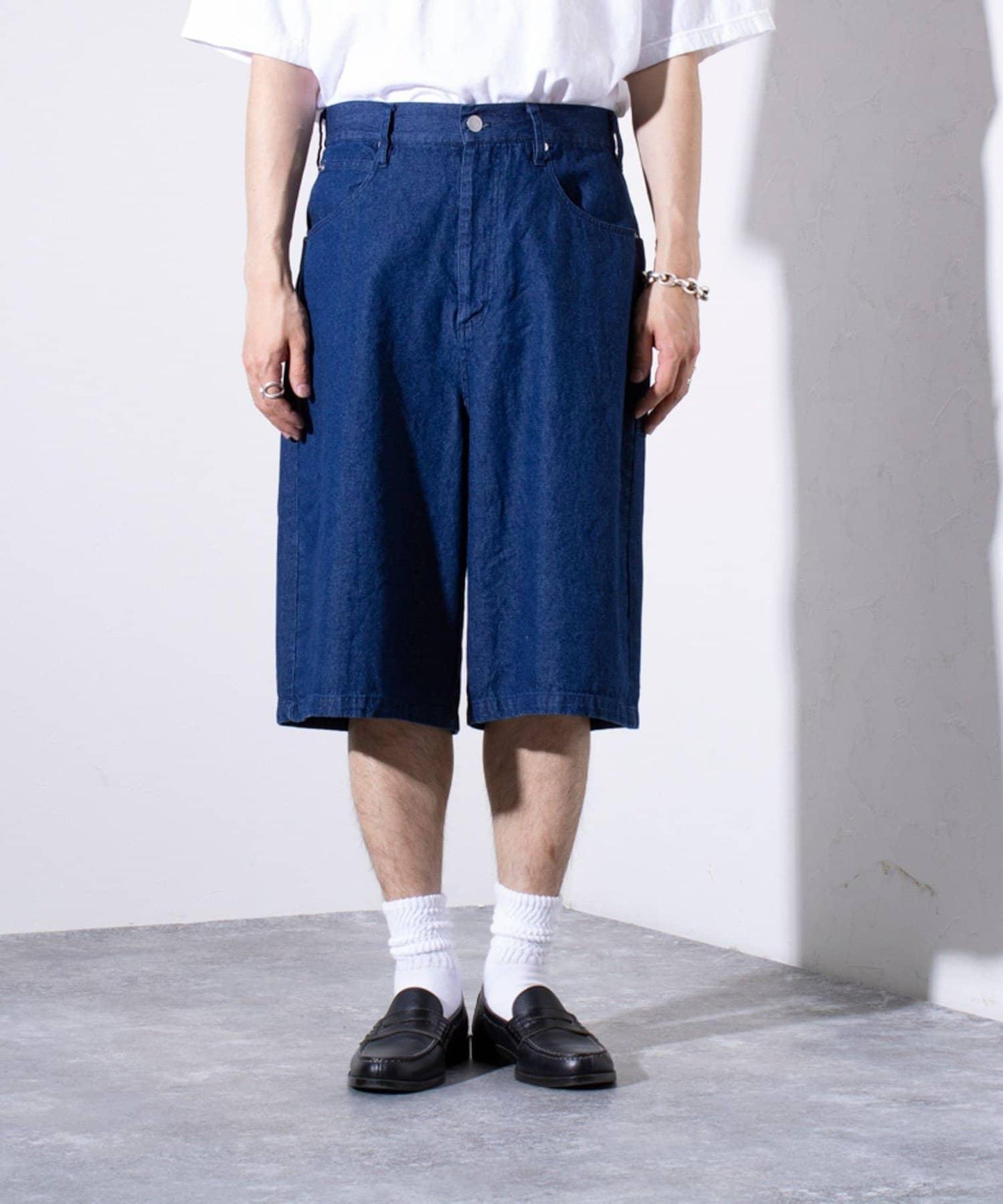 【GLOSTER/格洛斯特】8盎司牛仔布 寬鬆短褲 半褲