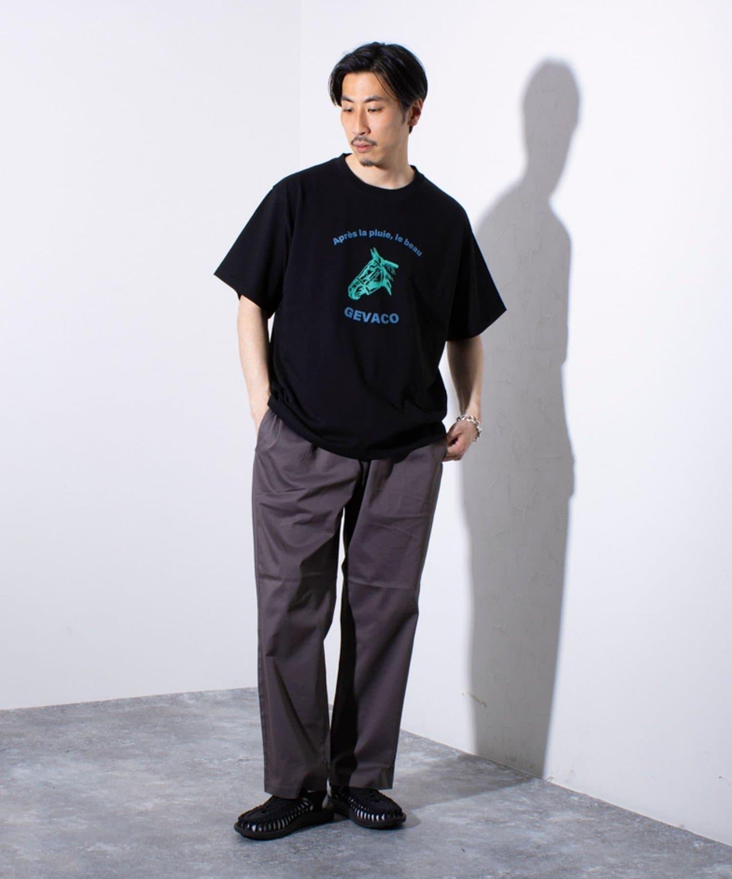 【GEVACO/ゲバコ】圖案 短袖印花 圓領T恤